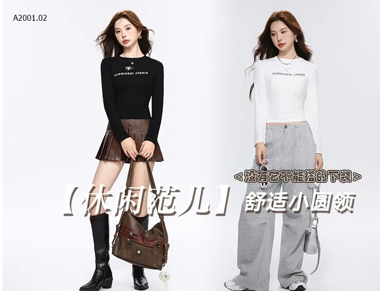 ÁO THUN BODY DÀI TAY DÁNG NGẮN CHO NỮ-sỉ 118k
