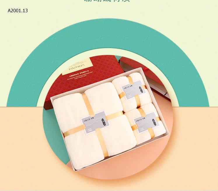 SET HỘP 3 KHĂN TẮM SAN HÔ-sỉ 83k/set