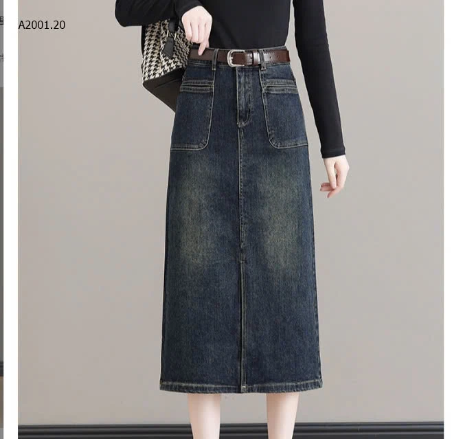 CHÂN VÁY JEAN XẺ TRƯỚC NỮ-sỉ 140K