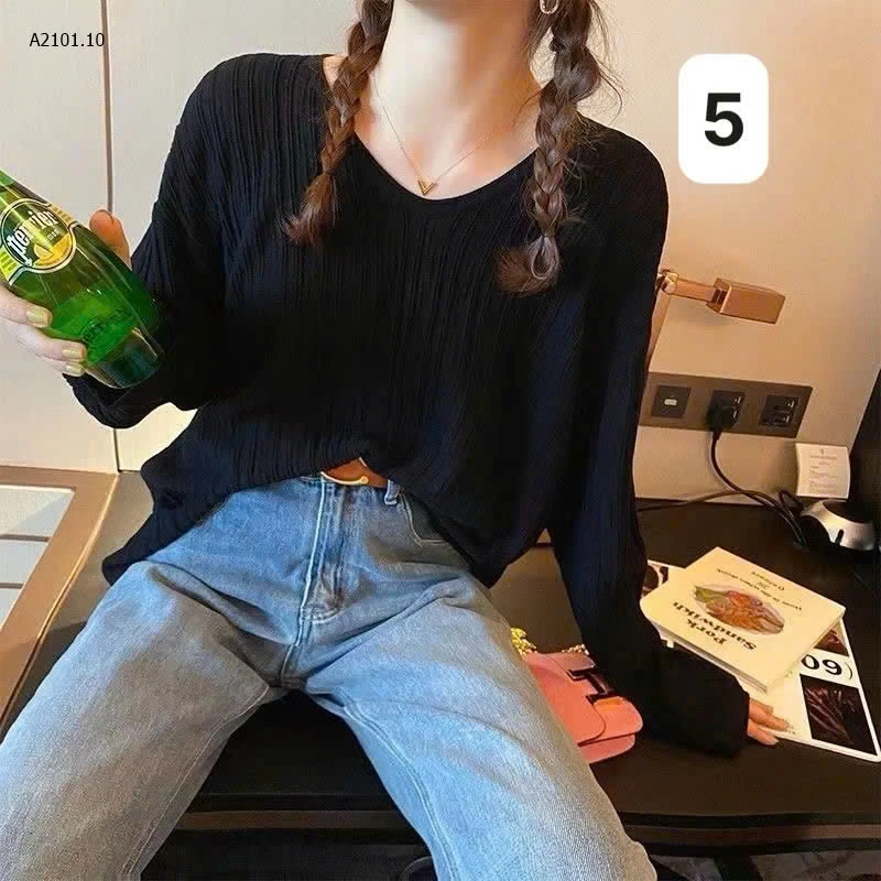 ÁO LEN MỎNG CỔ V-sỉ 87k