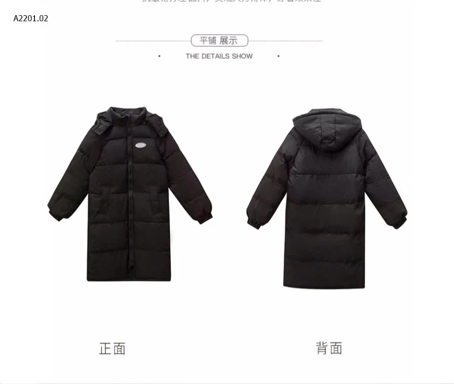 KHOÁC PHAO DÁNG DÀI NỮ -sỉ 185k