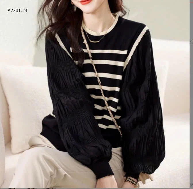 ÁO LEN NỮ PHỐI TAY VOAN-sỉ 138k