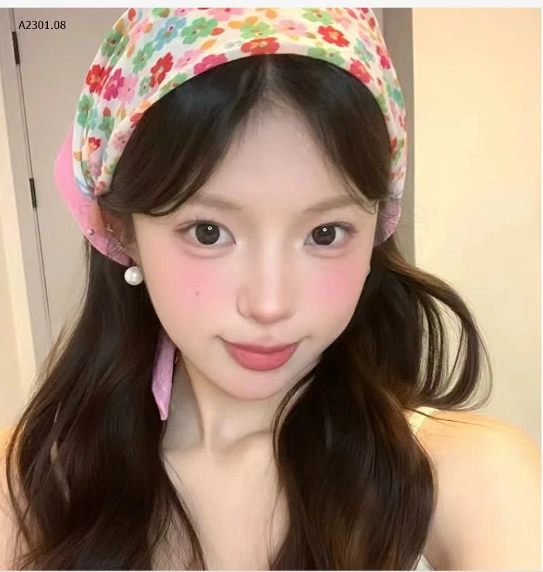 KHĂN HOA VUÔNG QUẤN ĐẦU-sỉ 43k