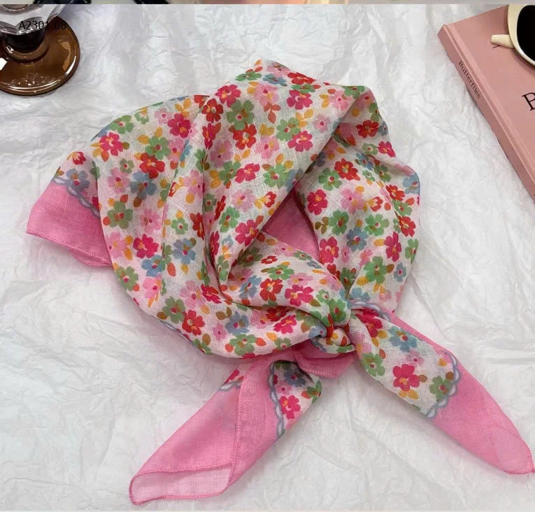 KHĂN HOA VUÔNG QUẤN ĐẦU-sỉ 43k