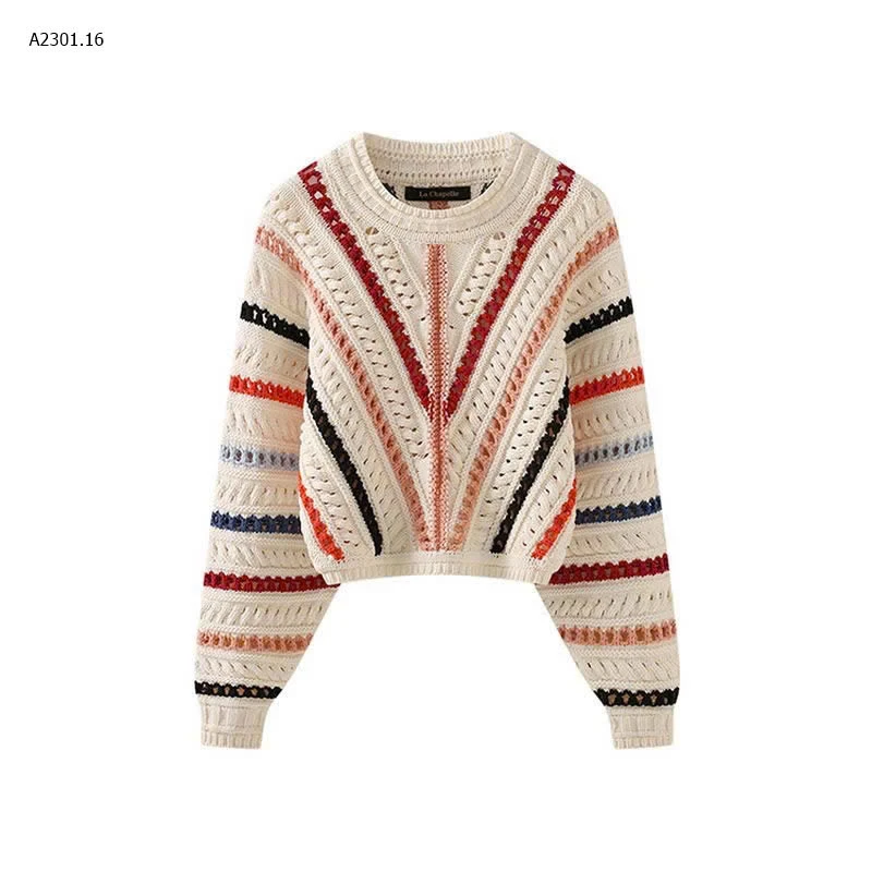 ÁO LEN PHỐI MÀU  LACHAP ELLE-sỉ 350k