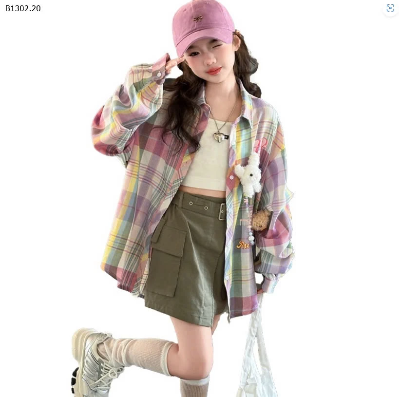 SƠ MI KẺ SUÔNG BÉ GÁI - sỉ  Áo thường ko kèm gấu : 190k - Áo kèm gầu : 205k