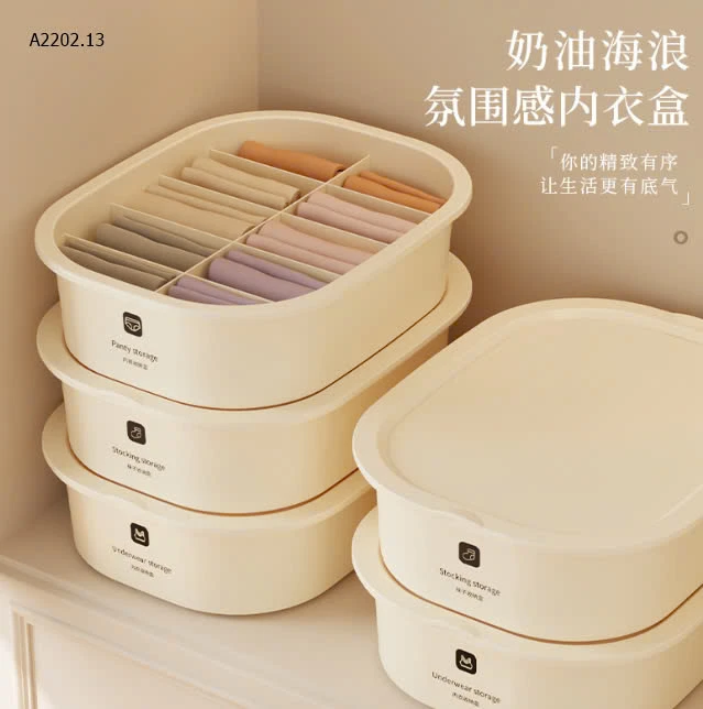 COMBO 3 HỘP ĐỰNG ĐỒ LÓT TIỆN LỢI- Sỉ 142k/ 1 set 3 hộp ( kèm nắp)