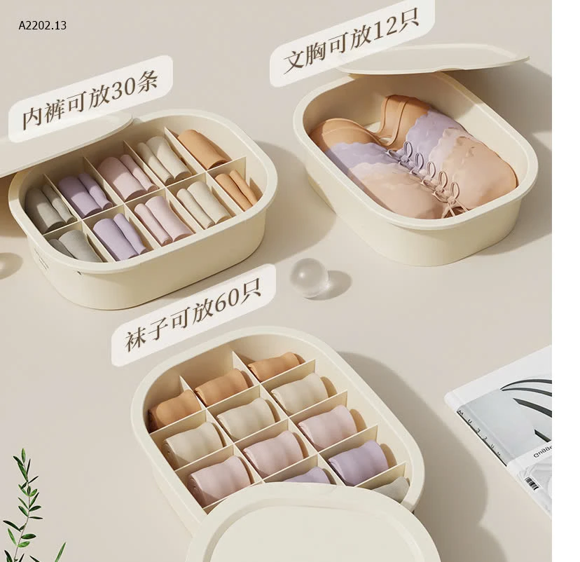 COMBO 3 HỘP ĐỰNG ĐỒ LÓT TIỆN LỢI- Sỉ 142k/ 1 set 3 hộp ( kèm nắp)