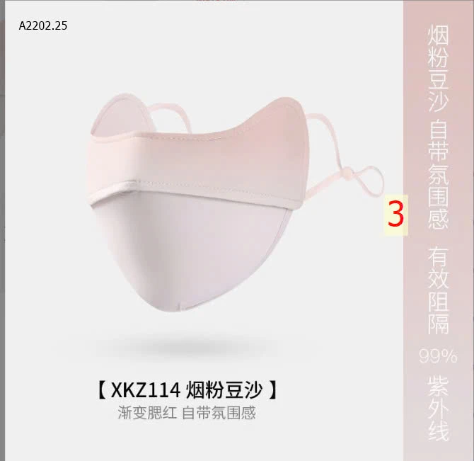 KHẨU TRANG CHỐNG TIA UV 50+ -sỉ 59k/set 6c mix màu