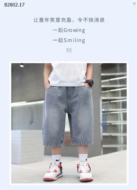 QUẦN SHORT JEAN BÉ TRAI SZ ĐẠI-sỉ 118k