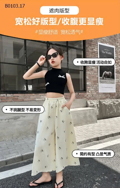 QUẦN ỐNG RỘNG IN NƠ-sỉ 147k