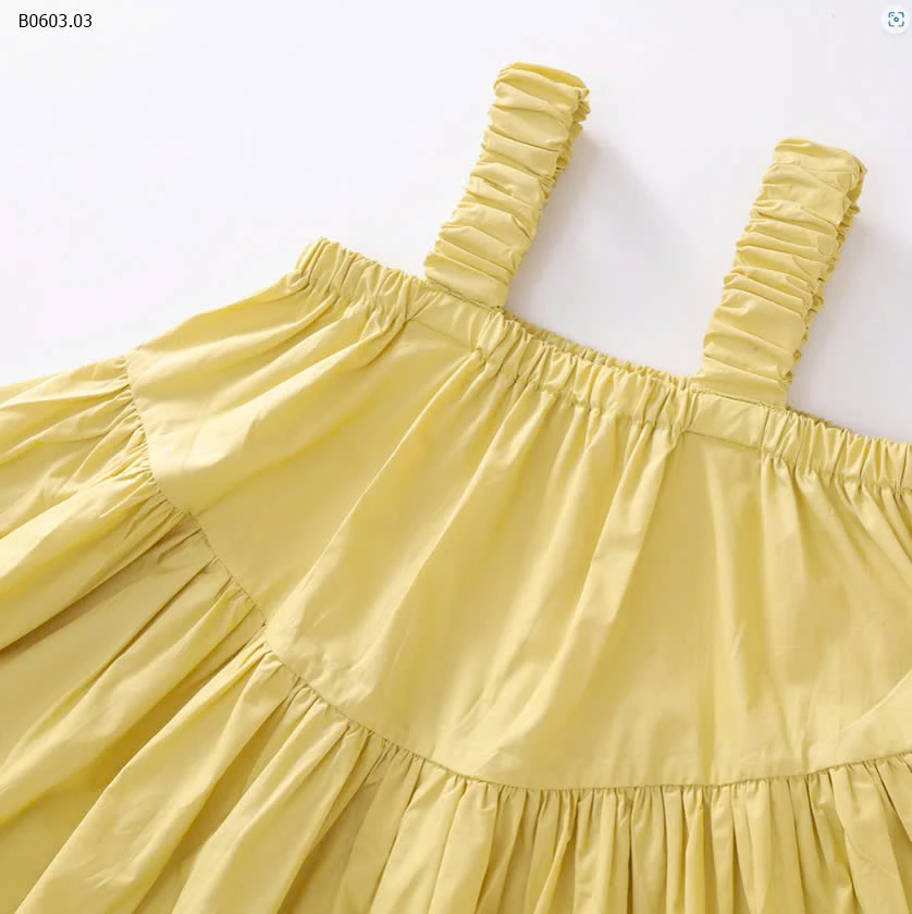 VÁY 2 DÂY CHUN NHÚN BÉ GÁI PRE.MIUM-sỉ 133k