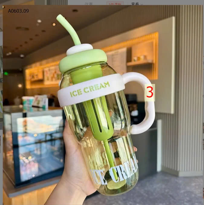 BÌNH NƯỚC ICE CREAM SIZE LỚN 1200ML-sỉ 52k