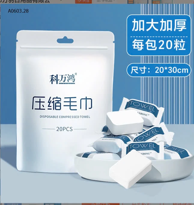 SET 3 TÚI KHĂN MẶT NÉN CAO CẤP-sỉ 44k/set 3 túi 