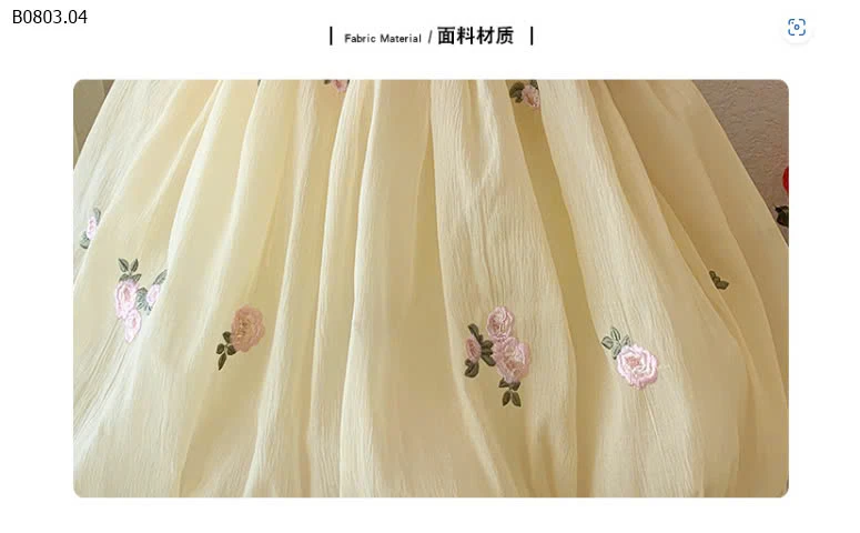 VÁY BÍ CÔNG CHÚA NƠ LƯNG -sỉ 244k