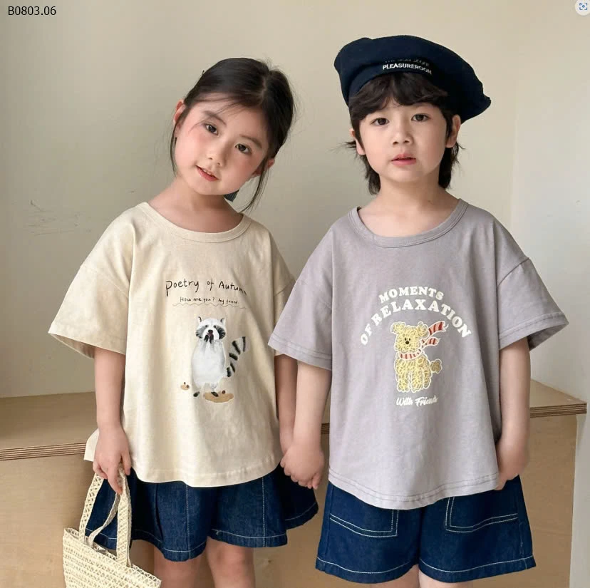 ÁO THUN HÈ HOẠT HÌNH BASIC-sỉ 100k