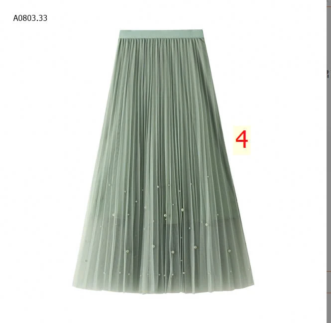 CHÂN VÁY XẾP LY ANGEL ĐÍNH CƯỜM-sỉ 145k