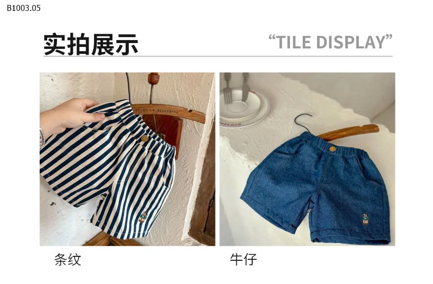 QUẦN SOOC THÊU GẤU BÉ TRAI-sỉ 89k