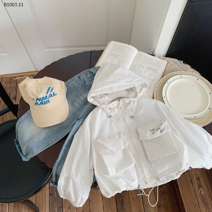 ÁO KHOÁC GIÓ 2 TÚI TO CHO BÉ TRAI BÉ GÁI-sỉ 177k