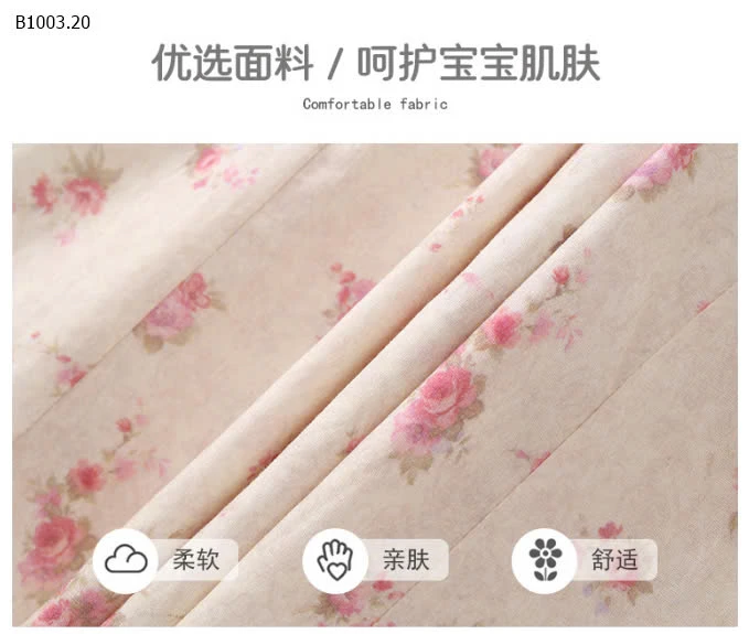 VÁY HOA NHÍ CỔ SEN BÉ GÁI PREMIUM-sỉ 154k