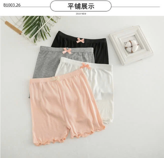 Quần chip đùi bé gái -sỉ 75k/set 4c mix màu