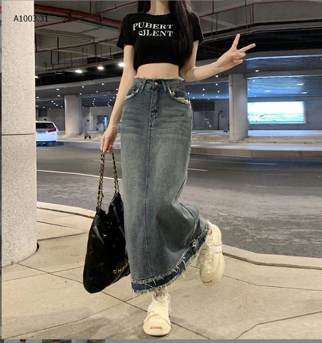 CHÂN VÁY JEAN TE TUA -sỉ 134k