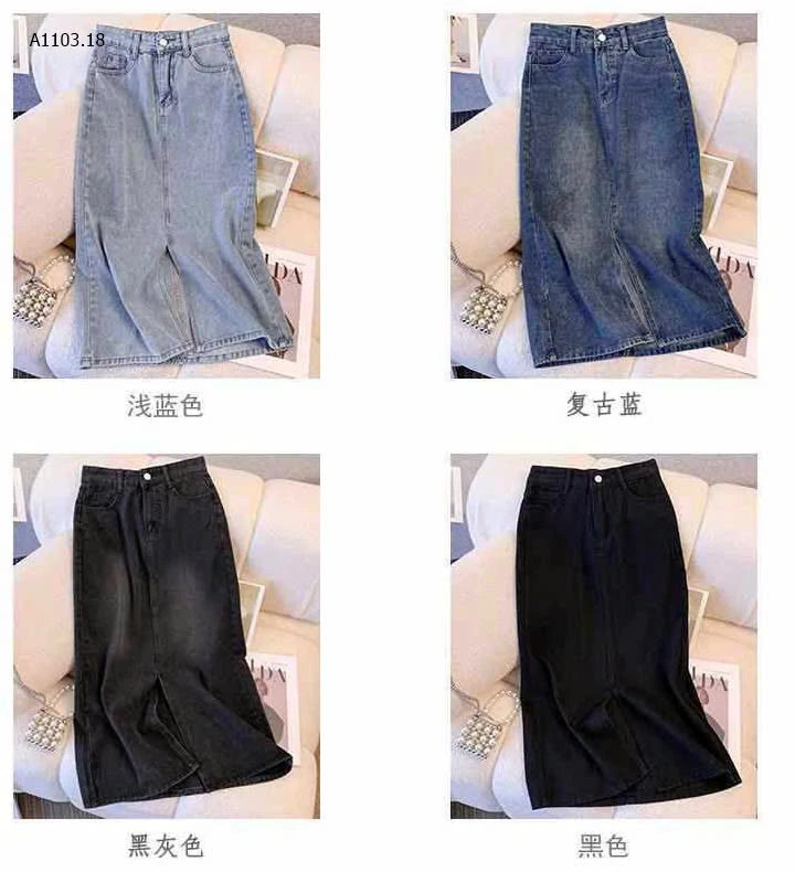 CHÂN VÁY JEANS DÁNG DÀI-sỉ 130k