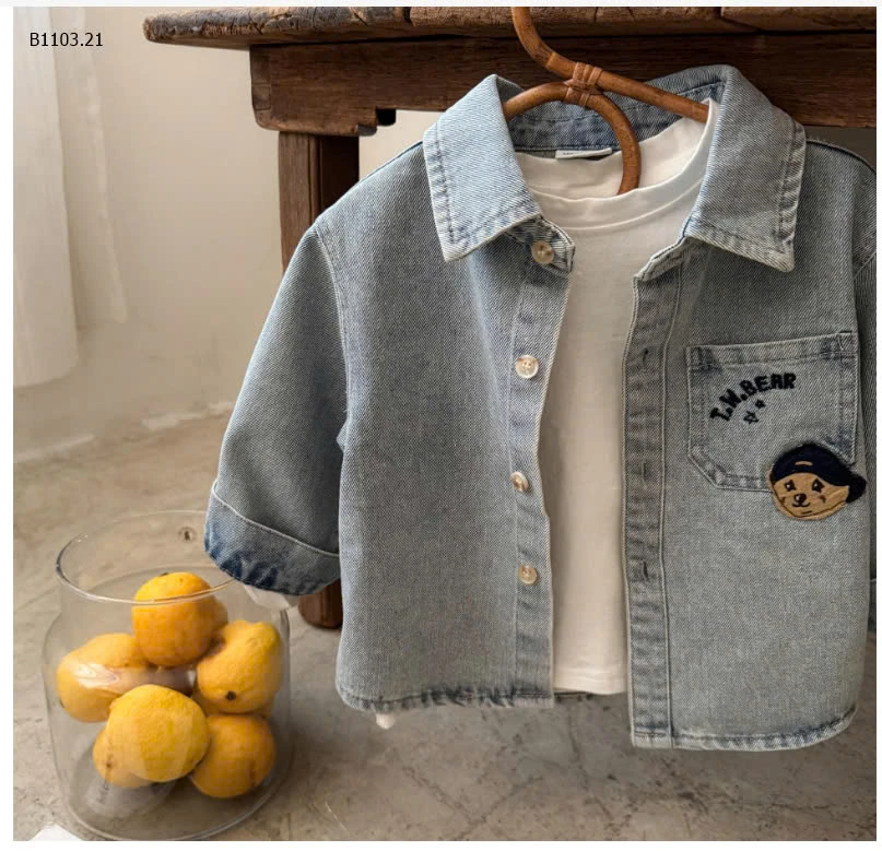 SƠ MI JEANS GẤU BEAR CHO BÉ -sỉ 168k