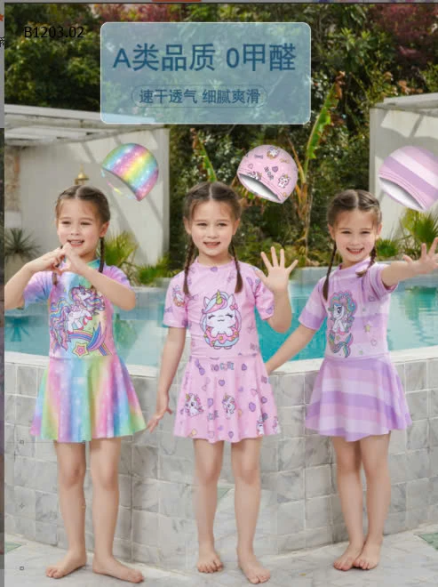 VÁY BƠI LIỀN THÂN CÓ QUẦN LÓT BÉ GÁI -sỉ 103k