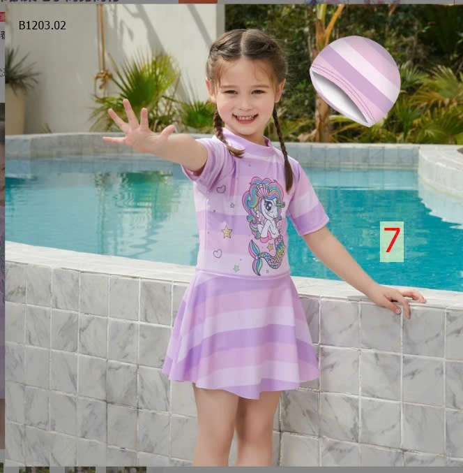 VÁY BƠI LIỀN THÂN CÓ QUẦN LÓT BÉ GÁI -sỉ 103k