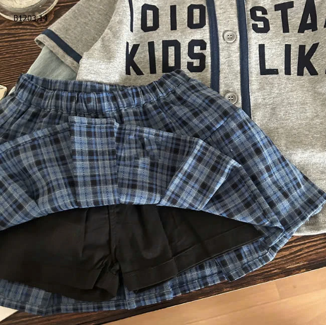 SET ÁO KHOÁC GIẢ 2 MẢNH MIX CHÂN VÁY CARO -sỉ Áo : 192k            Cv : 140k 