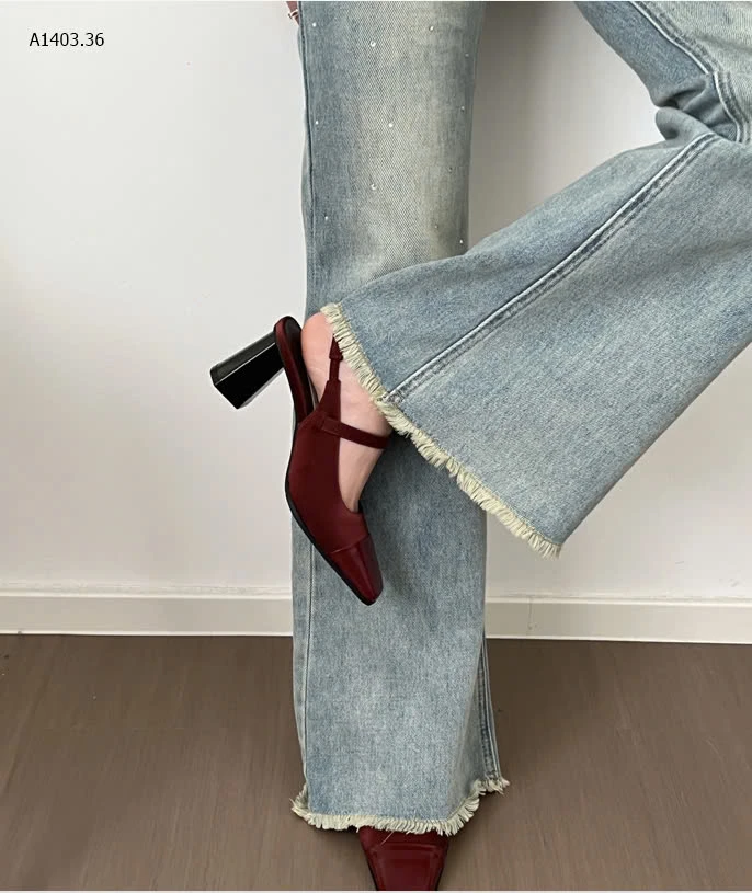 GIÀY CAO GÓT NỮ MŨI VUÔNG HỞ GÓT-sỉ 195k