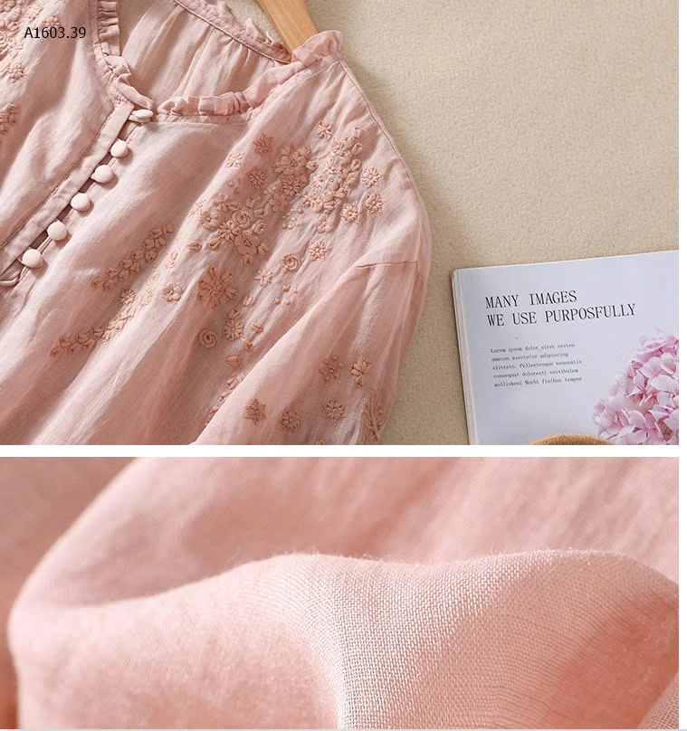 ÁO ĐŨI THÊU -sỉ 167k