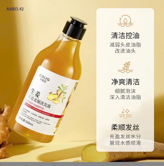 CẶP DẦU GỘI + DẦU XẢ GỪNG TƯƠI EBUG SIÊU RẺ-sỉ 80k/set 