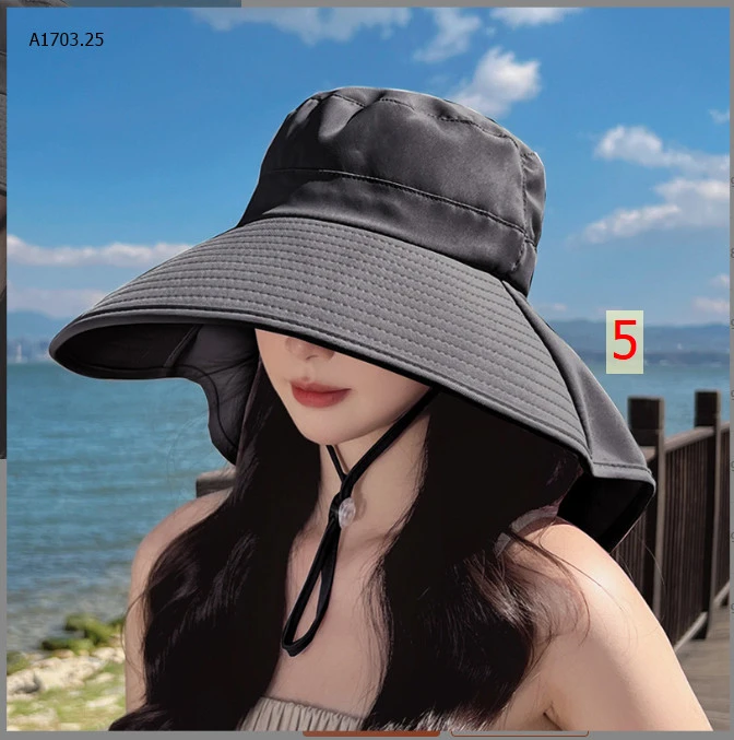 MŨ CHỐNG NẮNG NỮ CHÙM GÁY-sỉ 77k