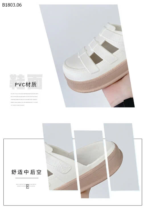 CHÂN ÁI MÙA MƯA- DÉP SỤC BÍT MŨI THOÁNG KHÍ-sỉ 68k