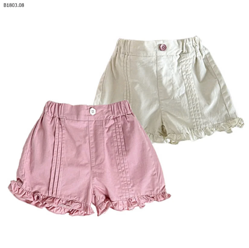QUẦN SHORT LƯNG CHUN VIỀN BÈO CHO BÉ -sỉ 92k