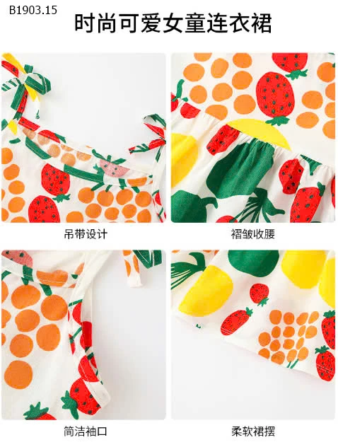 Váy 2 dây xinh xắn cho bé gái -sỉ 64k