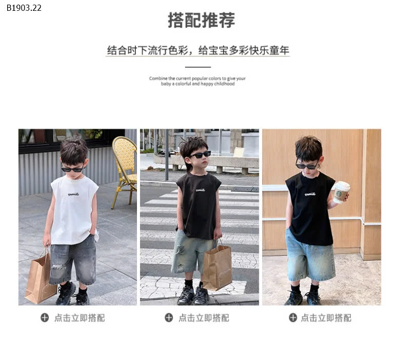 ÁO TANKTOP CHO BÉ TRAI -sỉ 135k