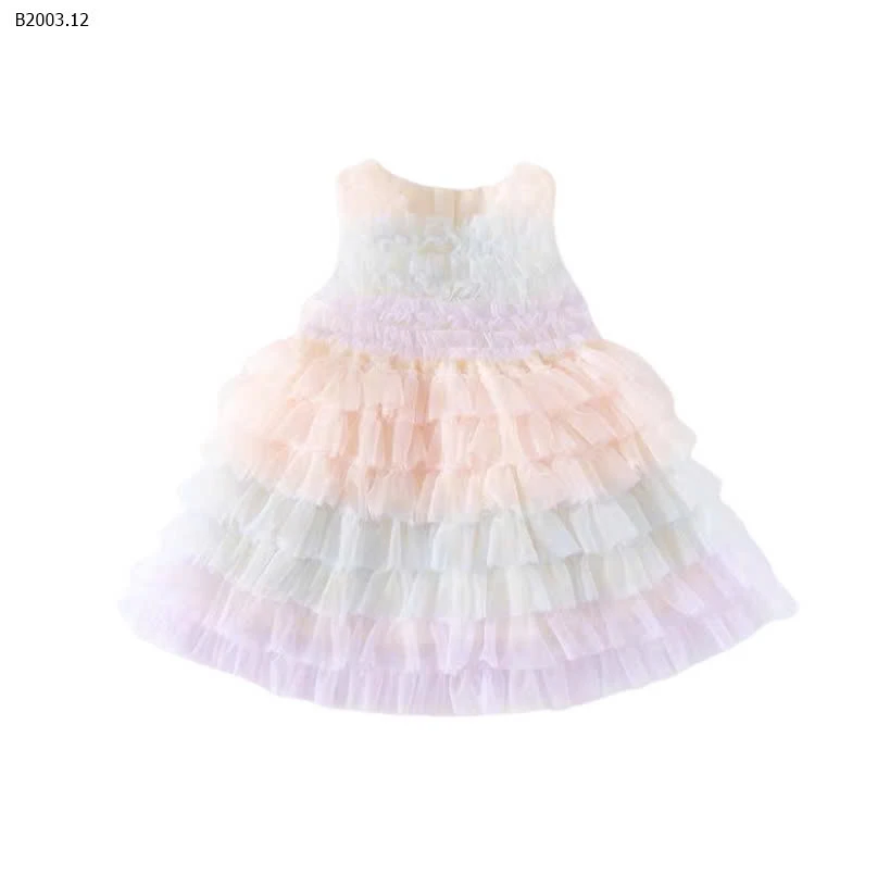 VÁY XÒE TẦNG CHERRY COCO QUẢNG CHÂU CAO CẤP -sỉ 253k