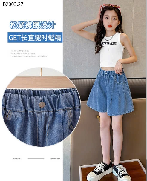QUẦN SHORT JEAN ỐNG RỘNG CHO BÉ -sỉ 129k