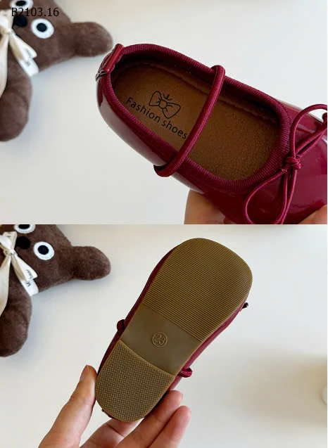 GIÀY BÚP BÊ NƠ DA BÓNG CHO BÉ -sỉ Sz 23-28 : 125k            Sz 29-34 : 135k