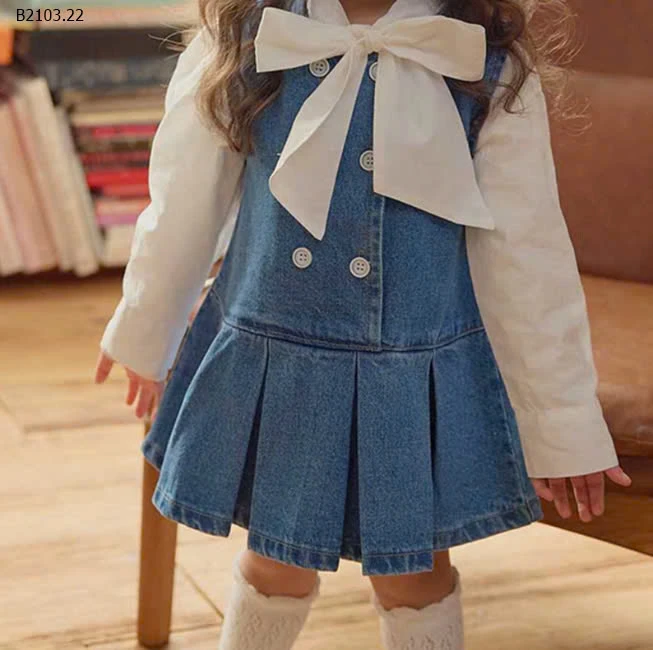 VÁY JEAN SÁT NÁCH CHO BÉ GÁI-sỉ 149k