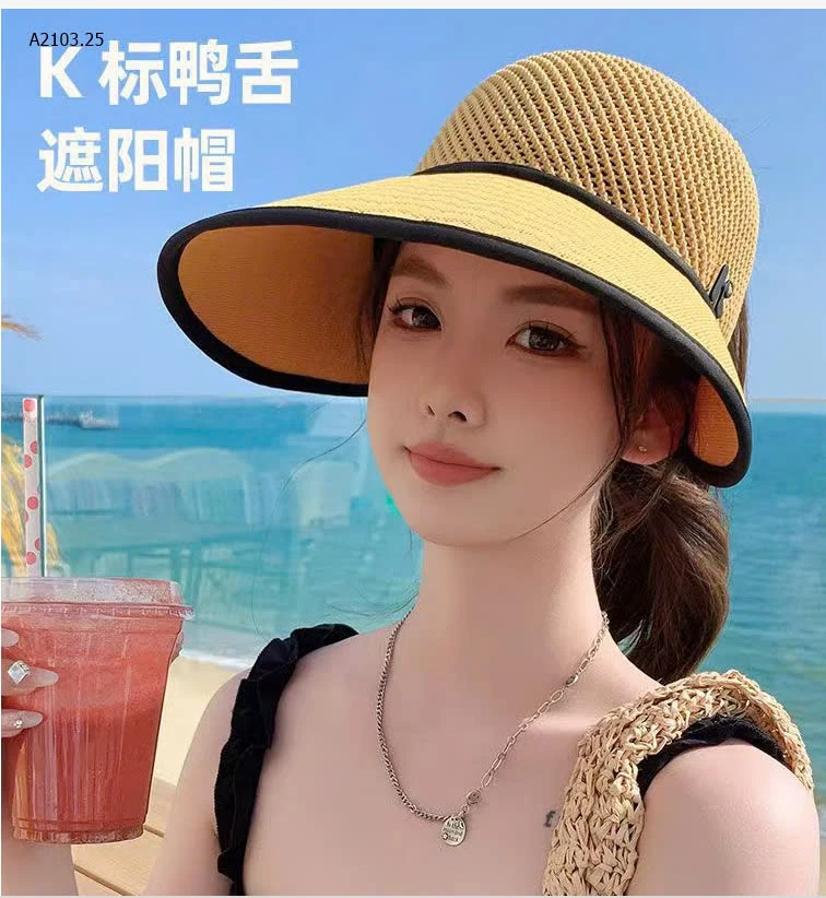 MŨ NẮNG NỬA ĐẦU VÀNH RỘNG -sỉ 47k