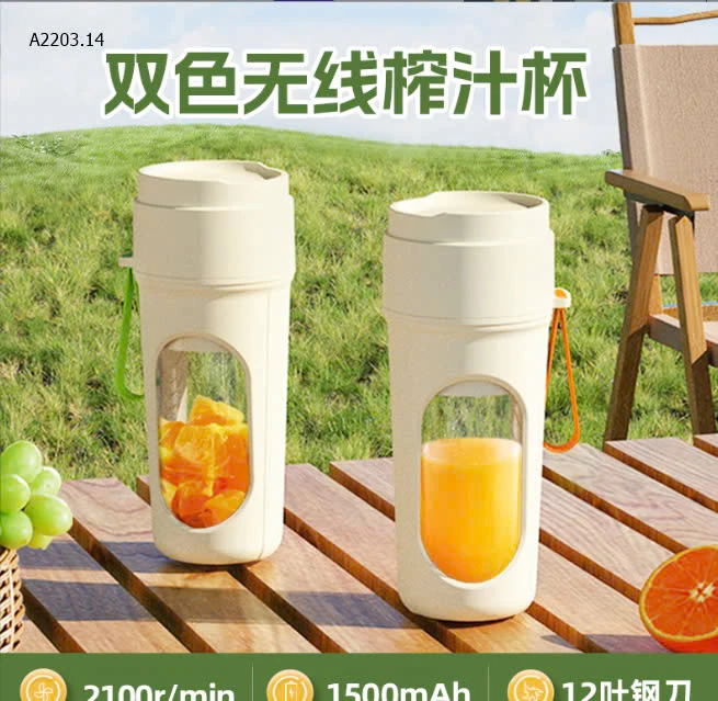 Máy Xay Sinh Tố Cầm Tay Mini Không Dây 40W pin trâu 1500mAh-sỉ 145k