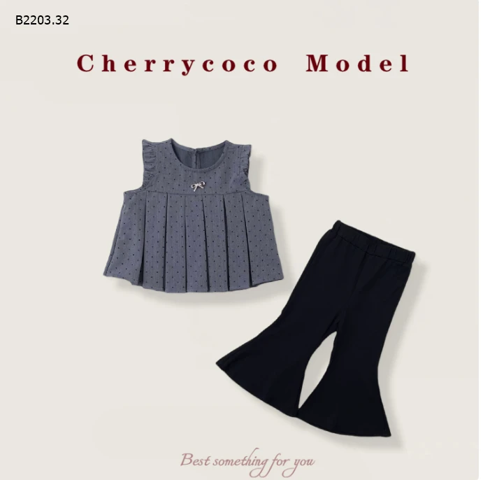 SET BỘ CHERRY COCO BÉ GÁI sỉ áo 182k, sỉ quân 115k