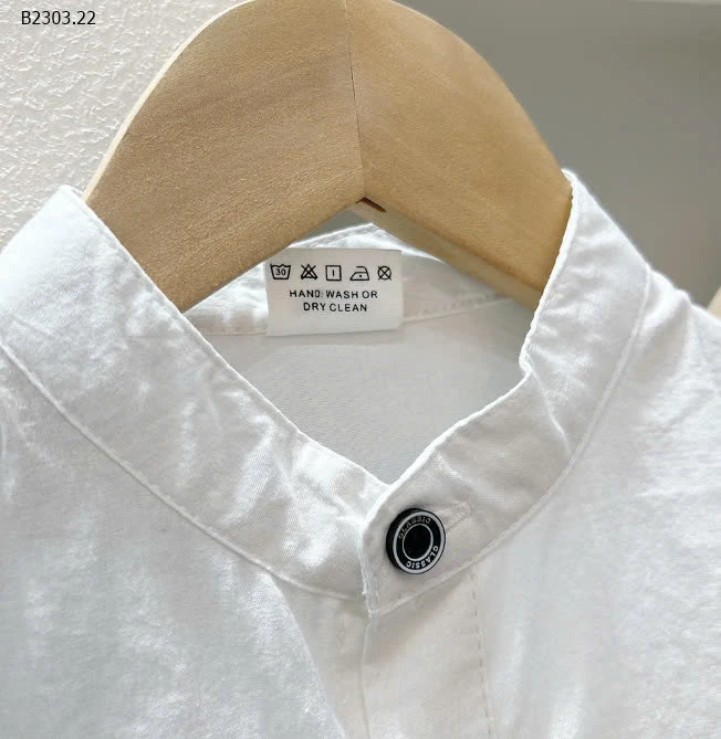 ÁO SƠ MI CỔ TRỤ CHO BÉ -sỉ 112k