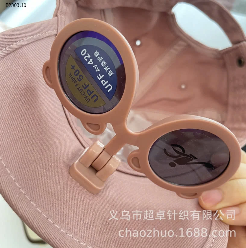 MŨ LƯỠI TRAI GẤU KÈM KÍNH CHO BÉ -sỉ 107k