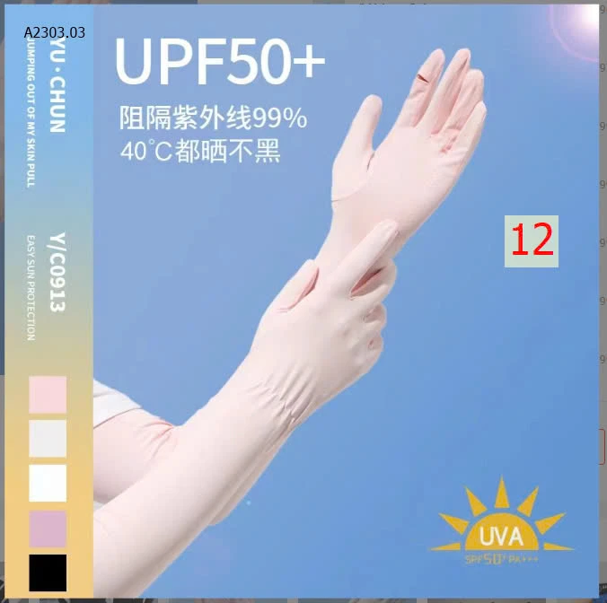 GĂNG TAY CHỐNG NẮNG DÁNG DÀI CAO CẤP UPF50+THẾ HỆ MỚI-sỉ 66k