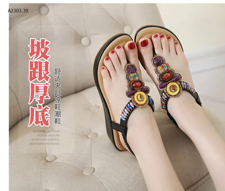 SANDAL ĐẾ XUỒNG BOHO SIKETU-sỉ 228k